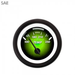 Water Temp Ga. SAE Pulsar Gn, Black Mod Needles, Black Trim Rings Style Kit DIY - Part Number: GAR2102ZEXLACCC