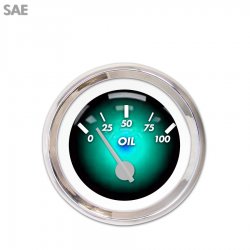 Oil Pres Ga. - SAE Pulsar Aqua, Silver Mod Nedl, Chrome Trm Rings~Style Kit DIY - Part Number: GAR2103ZEXJABCB