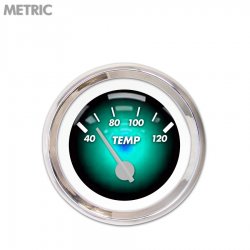 H2O Temp Ga. - Metric Pulsar Aqua, Silver Mod Nedl, Chrom Trm Rings~Style Kit - Part Number: GAR2103ZMXLABCB