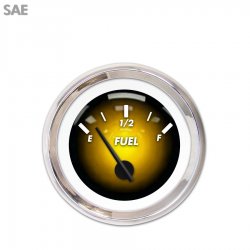 Fuel level Ga. - Pulsar Amber, Black Mod Nedl, Chrome Trm Rings Style Kit DIY - Part Number: GAR2104ZEXKABCC