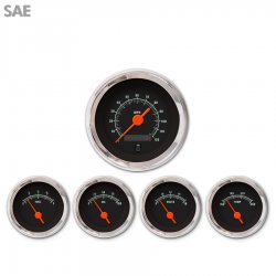 5 Ga. Set - SAE Muscle Black, Or Vintage Nedl, Chrome Trm Rings Style Kit DIY - Part Number: GAR2106ZEXQABAH