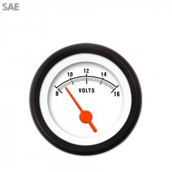 Volt Ga. - SAE Muscle White, Org Vintage Needles, Black Trim Ring Style Kit DIY - Part Number: GAR2108ZEXNACAH