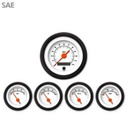5 Ga. Set - SAE Muscle Wht, Org Vintage Needles, Black Trim Rings Style Kit DIY - Part Number: GAR2108ZEXQACAH