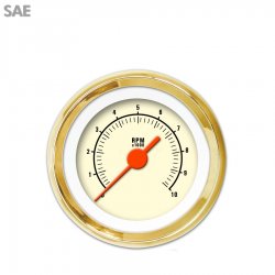 Tach Ga. - Muscle Tan, Org Vintage Needles, Gold Trim Rings Style Kit DIY - Part Number: GAR2109ZEXIAAAH