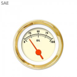 Oil Pres Ga. - SAE Muscle Tan, Or Vintage Nedl, Gold Trm Rings Style Kit DIY - Part Number: GAR2109ZEXJAAAH