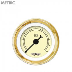 Tach Ga. w/ emblem - Amer Clasic Tan, Black Clasic Nedl, Gold Trm Rngs~ Kit DIY - Part Number: GAR210ZMAIAABC