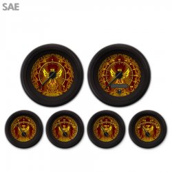 6 Ga. Set SAE Phoenix Series, Black Mod Needles, Black Trim Rings Style Kit DIY - Part Number: GAR2110ZEXRACCC