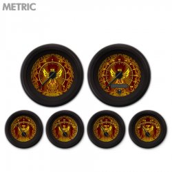 6 Ga. Set Metric Phoenix Series, Black Mod Nedl, Black Trm Rings Style Kit DIY - Part Number: GAR2110ZMXRACCC