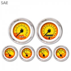 6 Ga. Set w/ emblem SAE Puma 5 Series, Black Mod Nedl, Chrom Trm Rngs~ Kit DIY - Part Number: GAR2111ZEARABCC