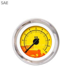 Tach Ga. - Puma 5 Series, Black Mod Needles, Chrome Trim Rings Style Kit DIY - Part Number: GAR2111ZEXIABCC