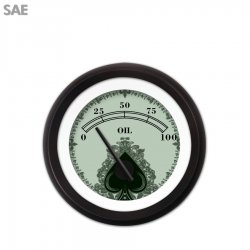 Oil Pres Ga. - SAE Spade Series, Black Mod Nedl, Black Trm Rings Style Kit DIY - Part Number: GAR2112ZEXJACCC