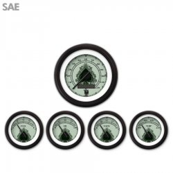 5 Ga. Set - SAE Spade Series, Black Mod Needles, Black Trim Rings Style Kit DIY - Part Number: GAR2112ZEXQACCC