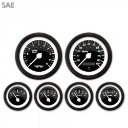 6 Ga. Set w/emblem-SAE Ghost Tribal Series, White Mod Nedl, Black Rngs~ Kit DIY - Part Number: GAR2114ZEARACCD