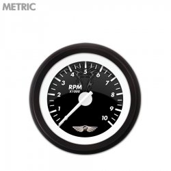 Tach Ga. w/ emblem Ghost Tribal Series, White Mod Nedl, Black Trm Rngs~ Kit DIY - Part Number: GAR2114ZMAIACCD