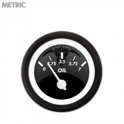 Oil Pres Ga. - Metric Ghost Tribal Series, Wht Mod Nedl, Black Trm Rngs~ Kit DIY - Part Number: GAR2114ZMXJACCD