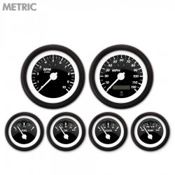 6 Ga. Set - Metric Ghost Tribal Series, White Mod Nedl, Black Trm Rngs~ Kit DIY - Part Number: GAR2114ZMXRACCD