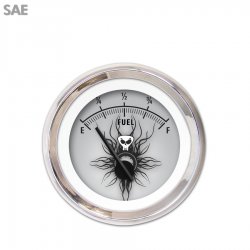 Fuel level Ga. - Skull Series, Black Mod Nedl, Chrome Trm Rings Style Kit DIY - Part Number: GAR2115ZEXKABCC