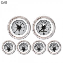6 Ga. Set - SAE Skull Series, Black Mod Needles, Chrome Trm Rings Style Kit DIY - Part Number: GAR2115ZEXRABCC