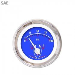 Oil Pres Ga. SAE Pinstripe II Black, White Mod Nedl, Chrom Rings~Style Kit DIY - Part Number: GAR2118ZEXJABCD