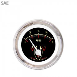 Fuel level Ga. Pinstripe II Black, White Mod Nedl, Chrome Rings~Style Kit DIY - Part Number: GAR2119ZEXKABCD