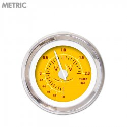Turbo Ga. - Metric Pinstripe II Yellow, White Mod Nedl, Chrom Trm Rngs~ Kit DIY - Part Number: GAR2120ZMXMABCD