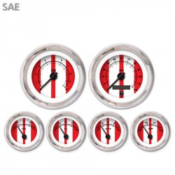 6 Ga. Set - SAE Cobra Rd, Black Mod Needles, Chrome Trim Rings Style Kit DIY - Part Number: GAR2122ZEXRABCC