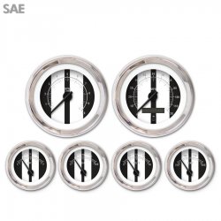 6 Ga. Set - SAE Cobra Black, Black Mod Needles, Chrome Trim Rings Style Kit DIY - Part Number: GAR2123ZEXRABCC