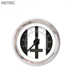 Speedo Ga. - Metric Cobra Black, Black Mod Nedl, Chrome Trm Rings Style Kit DIY - Part Number: GAR2123ZMXHABCC