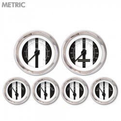 6 Ga. Set Metric Cobra Black, Black Mod Needles, Chrome Trm Rings Style Kit DIY - Part Number: GAR2123ZMXRABCC