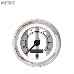 Speedo Ga. - Metric Cobra Grey, Black Mod Nedl, Chrome Trm Rings Style Kit DIY - Part Number: GAR2124ZMXHABCC