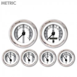 6 Ga. Set - Metric Cobra Gry, Black Mod Needles, Chrome Trm Rings Style Kit DIY - Part Number: GAR2124ZMXRABCC