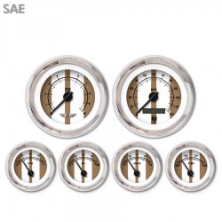 6 Ga. Set w/ emblem - SAE Cobra Brown, Black Mod Nedl, Chrom Trm Rngs~Style Kit - Part Number: GAR2125ZEARABCC