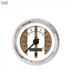 Speedo Ga. - SAE Cobra Brown, Black Mod Needles, Chrome Trm Rings Style Kit DIY - Part Number: GAR2125ZEXHABCC