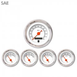 5 Ga. Set - SAE Amer Clasic Wht, Or Clasic Nedl, Chrome Trm Rings~Style Kit DIY - Part Number: GAR212ZEXQABBH
