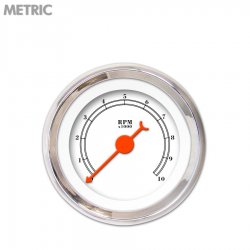 Tach Ga. - Amer Classic Wht, Or Classic Nedl, Chrome Trm Rings Style Kit DIY - Part Number: GAR212ZMXIABBH