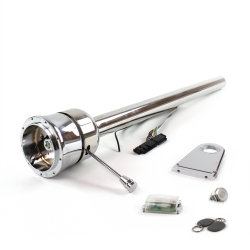 Roadster Column Stainless 5.5" Drop 9 Hole Push Button WH w/ RFID - Part Number: HEXXX0559PWH1