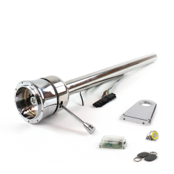 Roadster Column Stainless 5.5" Drop 9 Hole Push Button YL w/ RFID - Part Number: HEXXX0559PYL1