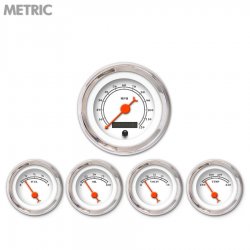 5 Ga. Set - Metric Amer Clasic Wht, Or Clasic Nedl, Chrom Trm Rings~Style Kit - Part Number: GAR212ZMXQABBH
