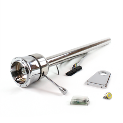 Roadster Column Stainless 5.5" Drop 9 Hole Push Button YL  - Part Number: HEXXX0559PYL0