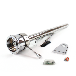 Roadster Column Stainless 5.5" Drop 9 Hole Push Button RD  - Part Number: HEXXX0559PRD0