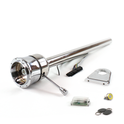 Roadster Column Stainless 4.5" Drop 9 Hole Push Button YL w/ RFID - Part Number: HEXXX0459PYL1