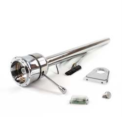 Roadster Column Stainless 4.5" Drop 9 Hole Push Button WH  - Part Number: HEXXX0459PWH0