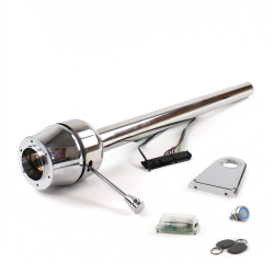 Roadster Column Stainless 5.5" Drop 6 Hole Push Button BL w/ RFID - Part Number: HEXXX0556PBL1