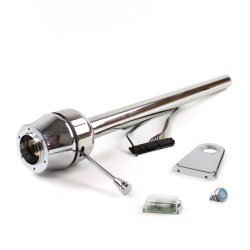 Roadster Column Stainless 5.5" Drop 6 Hole Push Button BL  - Part Number: HEXXX0556PBL0