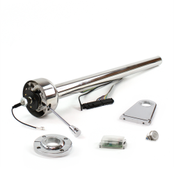 Roadster Column Stainless FLR MNT 5.5" Drop Push Button WH  - Part Number: HEXXX155XPWH0