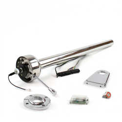 Roadster Column Stainless FLR MNT 5.5" Drop Push Button RD  - Part Number: HEXXX155XPRD0