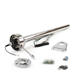 Roadster Column Stainless FLR MNT 4.5" Drop Push Button BL w/ RFID - Part Number: HEXXX145XPBL1