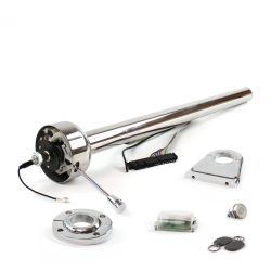 Roadster Column Stainless FLR MNT 4.5" Drop Push Button WH w/ RFID - Part Number: HEXXX145XPWH1