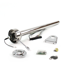 Roadster Column Stainless FLR MNT 4.5" Drop Push Button YL w/ RFID - Part Number: HEXXX145XPYL1