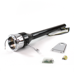 Roadster Column Black 5.5" Drop 9 Hole Push Button YL  - Part Number: HEXCB3XXX0559PYL0